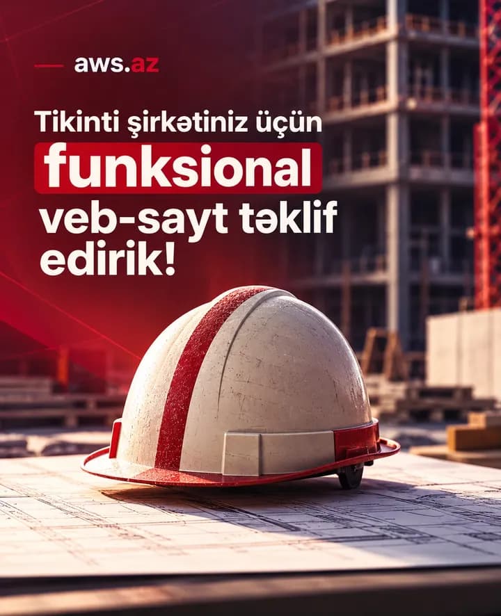 Tikinti şirkətiniz üçün funksional veb-sayt